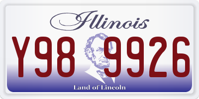 IL license plate Y989926