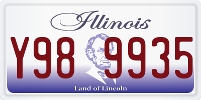 IL license plate Y989935
