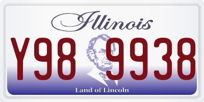 IL license plate Y989938