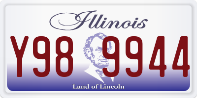 IL license plate Y989944