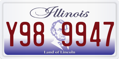 IL license plate Y989947