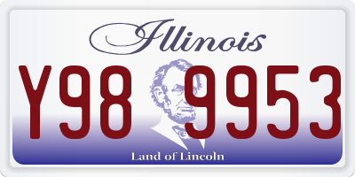 IL license plate Y989953
