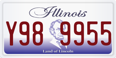 IL license plate Y989955
