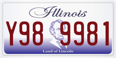 IL license plate Y989981