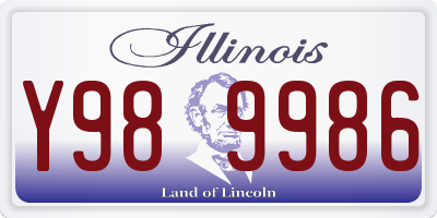 IL license plate Y989986