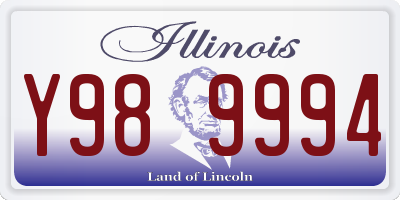 IL license plate Y989994