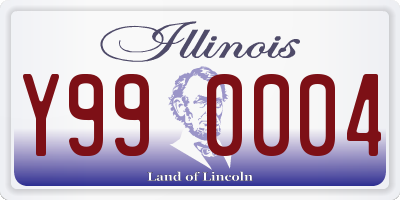 IL license plate Y990004