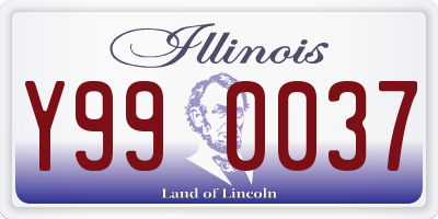 IL license plate Y990037