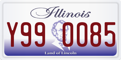 IL license plate Y990085