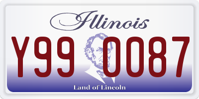 IL license plate Y990087
