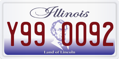 IL license plate Y990092