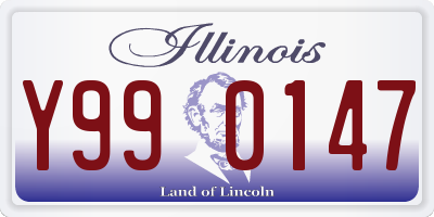 IL license plate Y990147