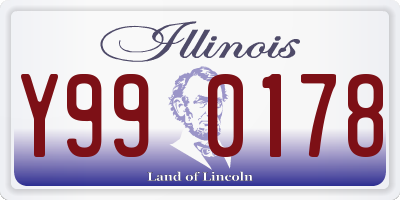 IL license plate Y990178