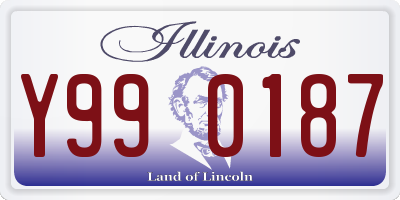 IL license plate Y990187