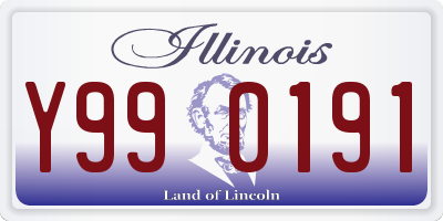 IL license plate Y990191