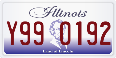 IL license plate Y990192