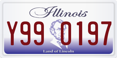 IL license plate Y990197