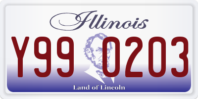 IL license plate Y990203