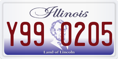 IL license plate Y990205