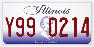 IL license plate Y990214
