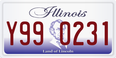 IL license plate Y990231