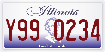 IL license plate Y990234
