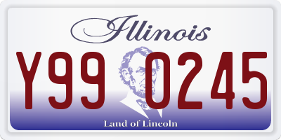 IL license plate Y990245