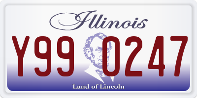 IL license plate Y990247