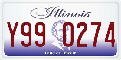 IL license plate Y990274