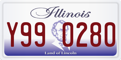 IL license plate Y990280