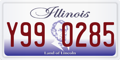 IL license plate Y990285