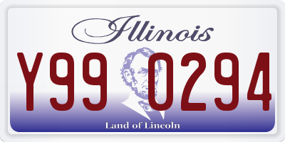 IL license plate Y990294