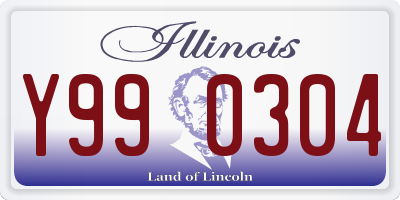 IL license plate Y990304