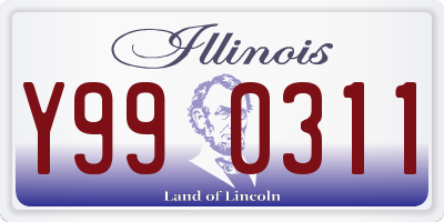 IL license plate Y990311