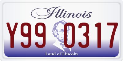 IL license plate Y990317