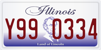 IL license plate Y990334
