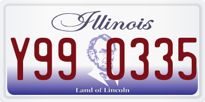 IL license plate Y990335