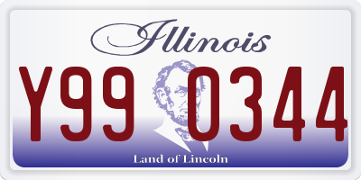 IL license plate Y990344