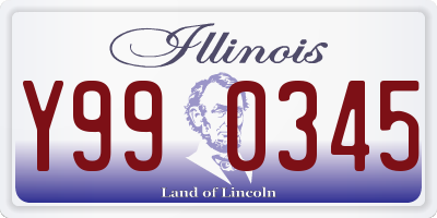 IL license plate Y990345