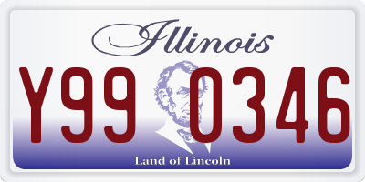 IL license plate Y990346