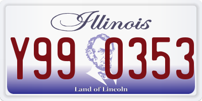 IL license plate Y990353
