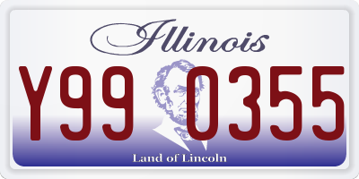 IL license plate Y990355