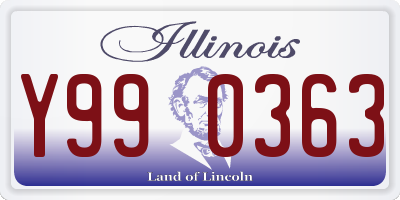 IL license plate Y990363