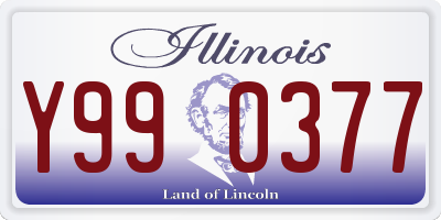 IL license plate Y990377