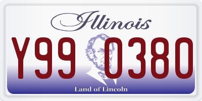 IL license plate Y990380