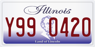 IL license plate Y990420