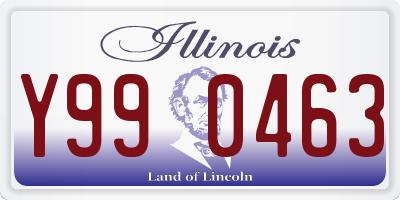 IL license plate Y990463