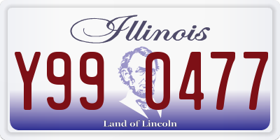 IL license plate Y990477