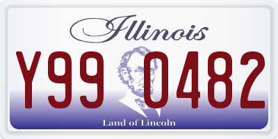 IL license plate Y990482