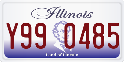 IL license plate Y990485